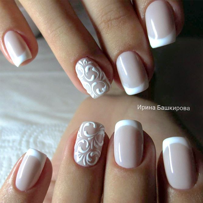 35 Glamorous Wedding Nail Art Ideas for 2018 - Best Bridal Nail Designs