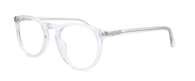 transparent framed glasses