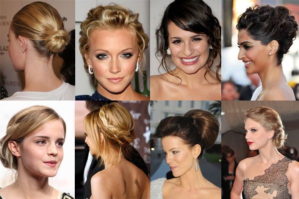 Image of Updo haircut for oval face