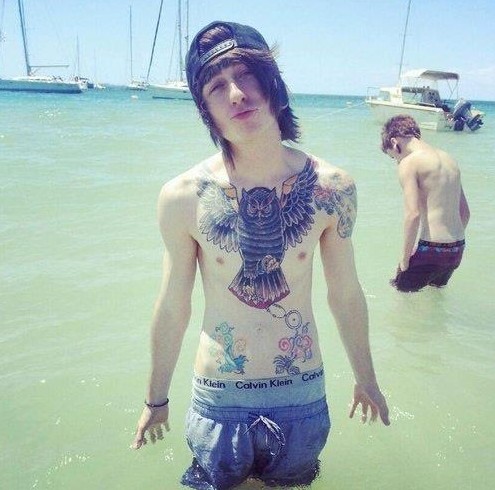 Cool Emo Guys with Long Hair and Tattoos