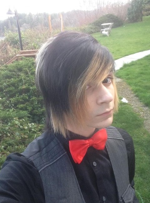 Cool Stylish Emo Hairstyle with Bangs for Guys