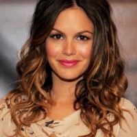 Half Up Half Down Curly Ombre Hairstyles 2013