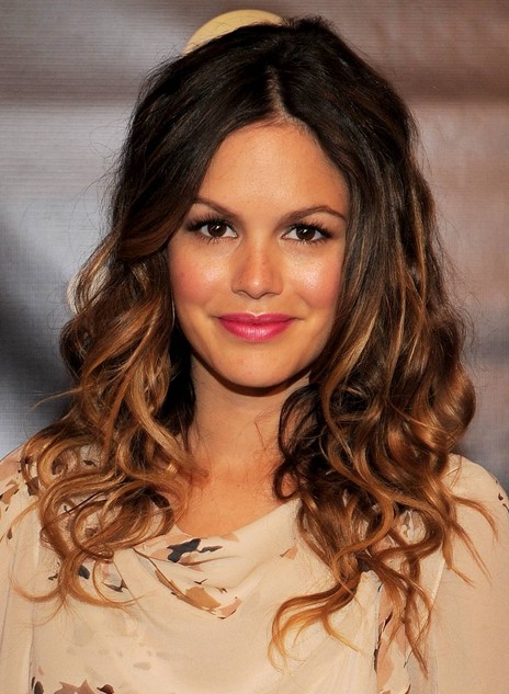 Half Up Half Down Curly Ombre Hairstyles 2013