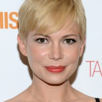 Short Blonde Pixie Haircut with Side Swept Bangs for Fine Hair