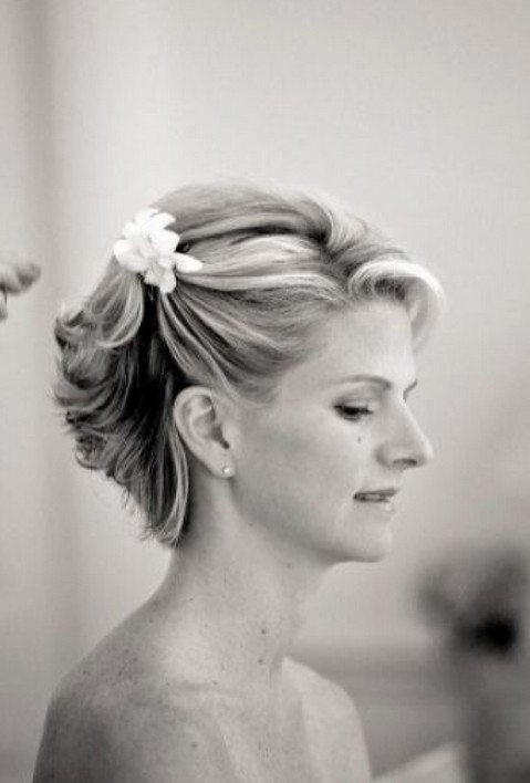 Short Wedding Haircuts - Romantic Wedding Updo for Short Hair