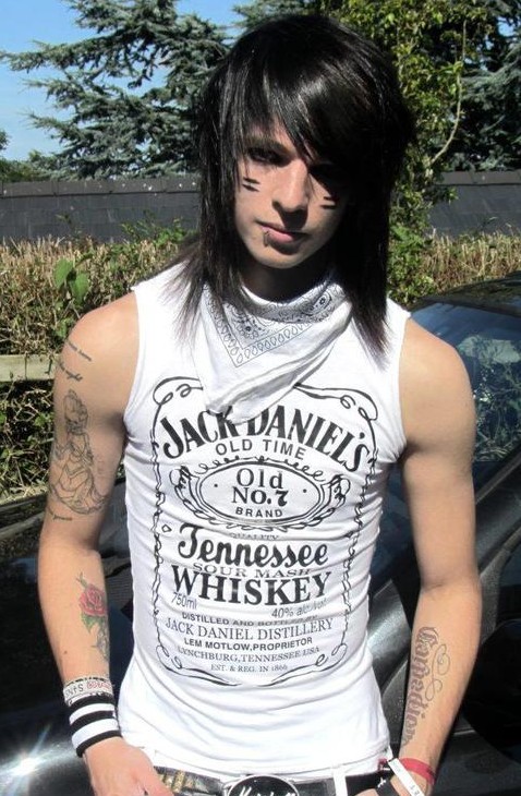 Stylish Emo Guys with Long Black Hair