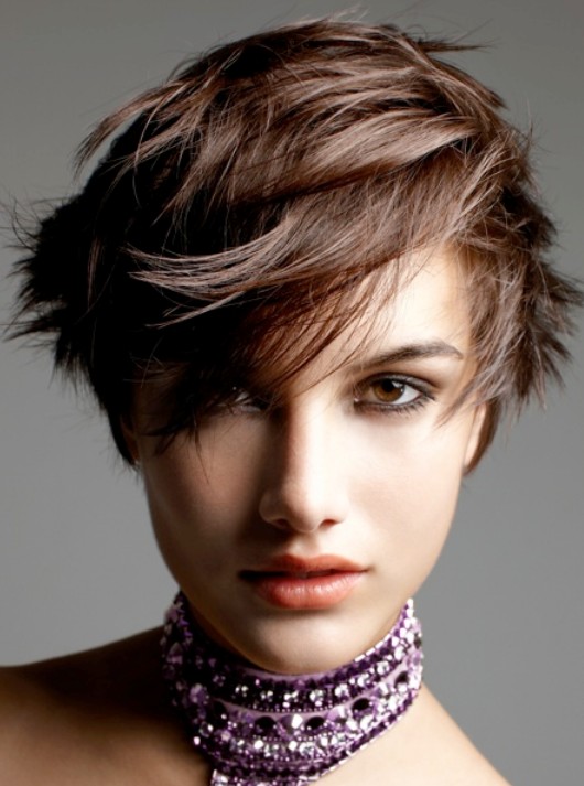 2014 Short Haircut with Choppy Bangs