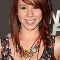Lovely Braided Hairstyle with Side Swept Bangs