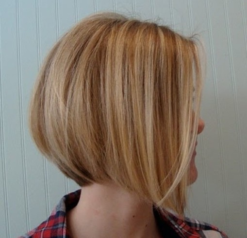 Side View of Graduated Bob Hairstyle