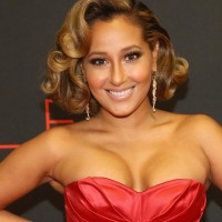 Adrienne Bailon’s Short Curly Hairstyle: Vintage