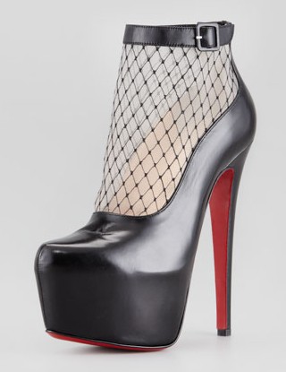 Christian Louboutin Resillissima Lace Illusion Platform Bootie