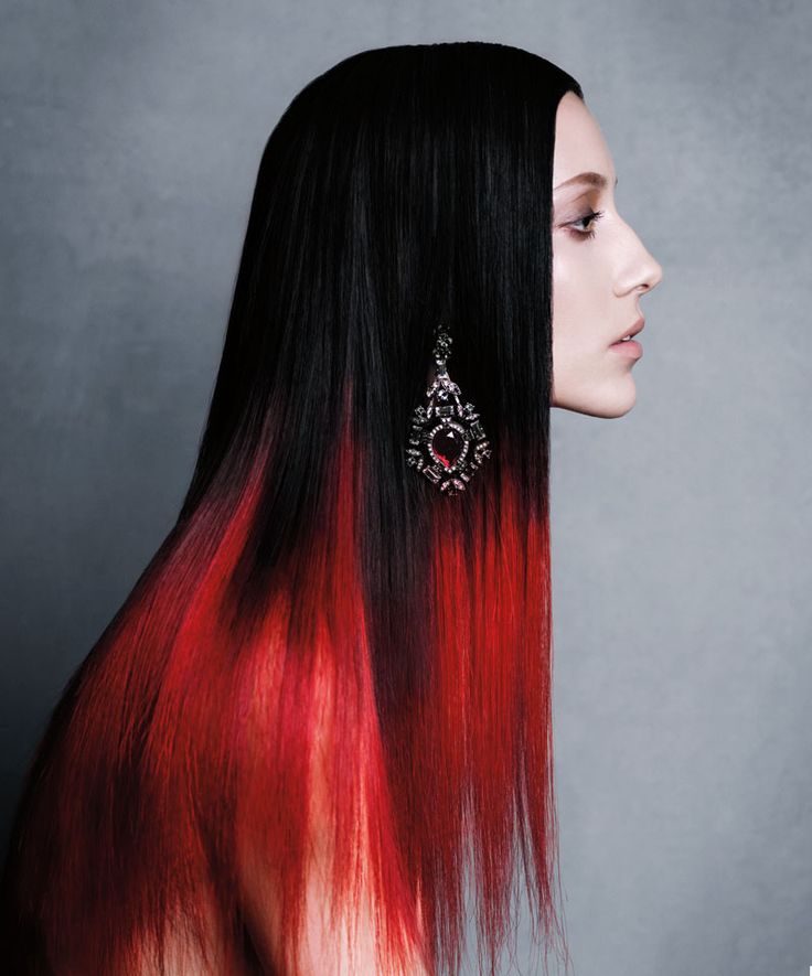 Colored Highlighted Long Straight Hairstyle