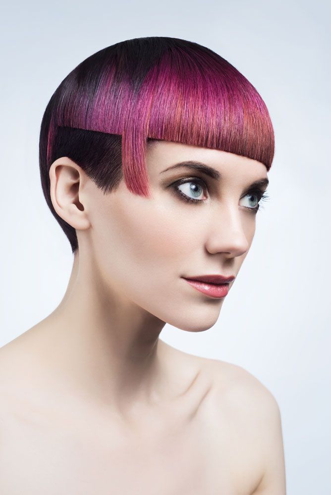 Colored Highlighted Short Hairstyle