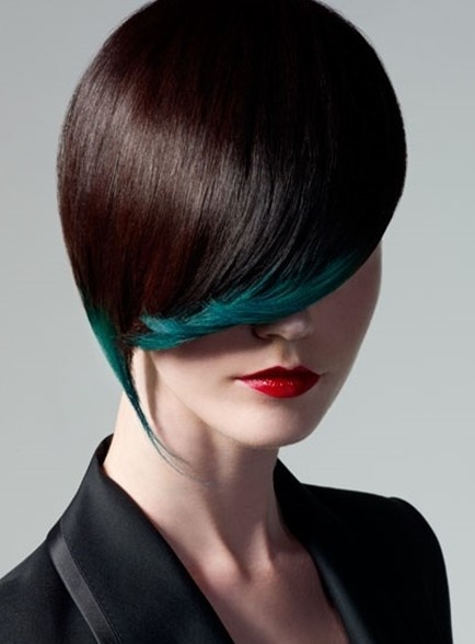 Colored Highlighted Short Hairstyle