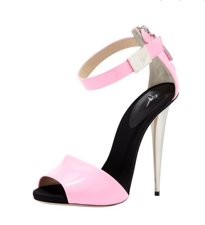 Giuseppe Zanotti High-Heel Neon Sandal, Neon Pink