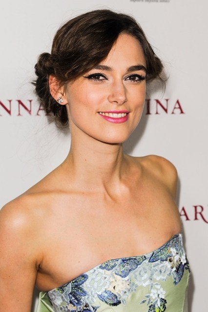 Keira Knightley Hair - Twisted Up-do Hairstyle