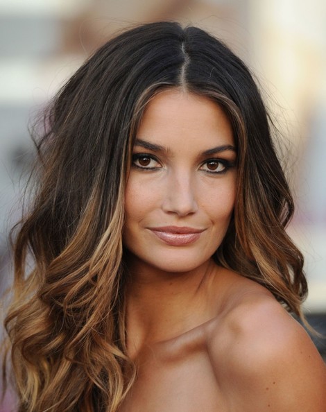 Long Ombre Hair 2014 - Sexy Center Parting Long Wavy Hairstyle for Women