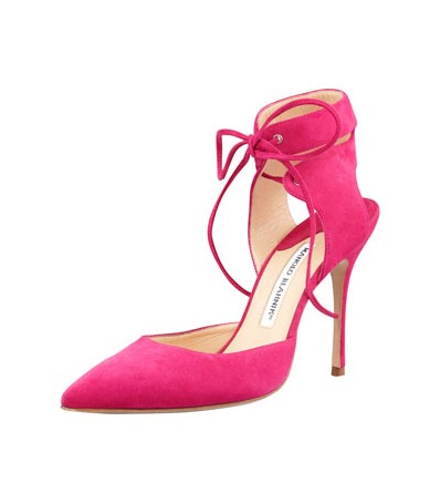 Manolo Blahnik Lara Anker Wrap Pointy shoes