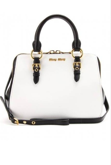 Miu Miu Two-Tone Leather Tote, $1,450