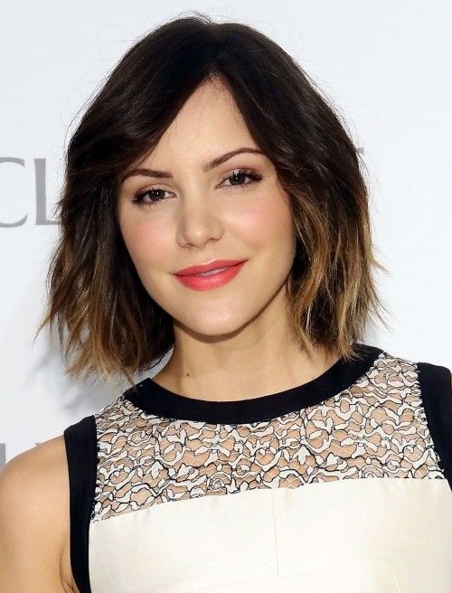 Ombre Hair for 2014: Katharine's Chic Short Wavy Hairstyle with Bangs