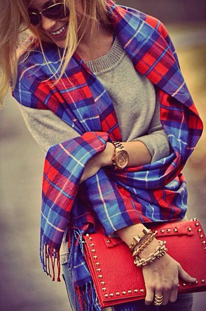 Plaid Shrug