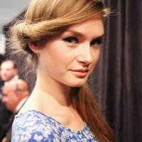 Romantic Twisted Long Blonde Hairstyle for 2014 Summer