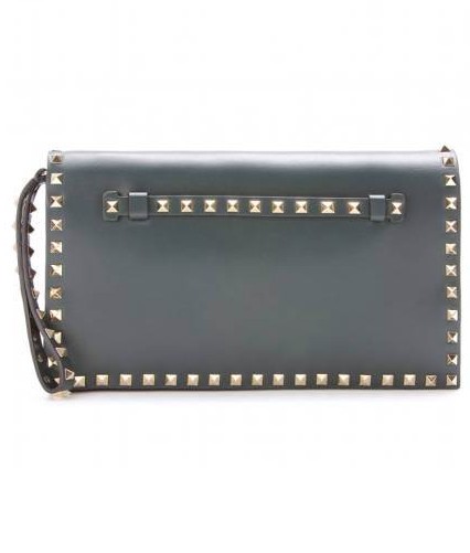 Fashionable Clutch: Valentino Rockstud Leather Clutch, $1,495