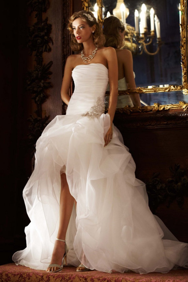 Short Wedding Dress with Ruffles