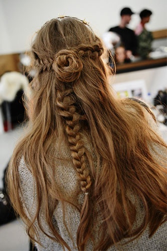 Weekend Hairstyle - The Messy Braided Flower