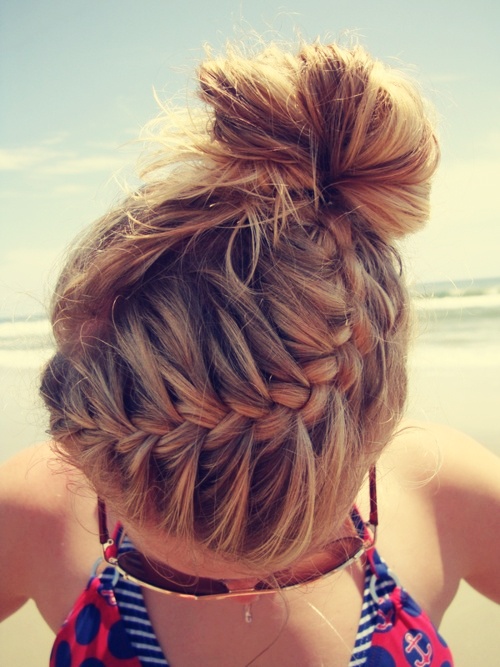 Weekend Hairstyle - The Top Braided Bun