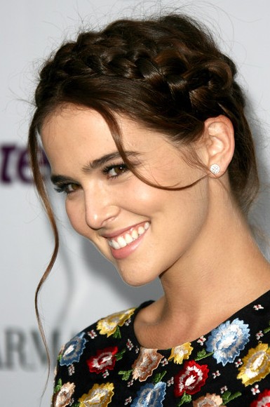 Zoey Deutch Braided Updo