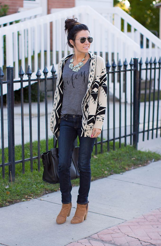 Aztec Print Sweater