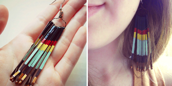 Painted Bobby Pin Earrings