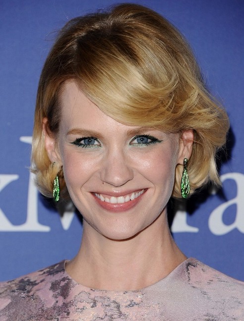 2014 January Jones' Short Hairstyles: Ombre Bob