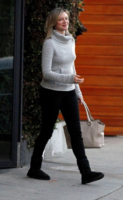 Amy Smart's Sheepskin Boots