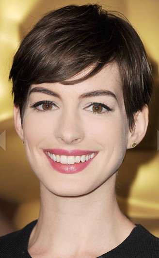 Anne Hathaway Short Pixie Haircut
