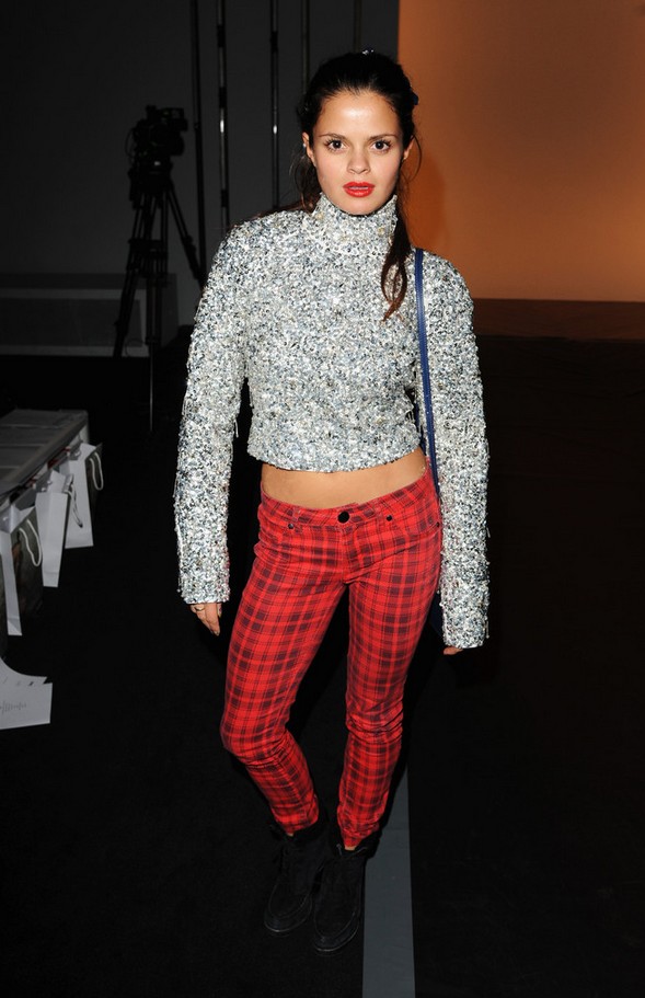 Bip Ling Crop Turtleneck with Plaid Pants