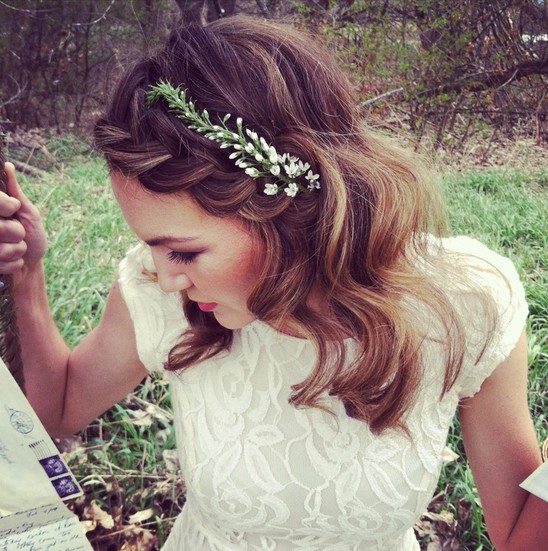 Braided Bangs for Wedding Hairstyle