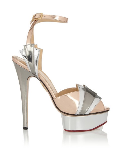 Charlotte Olympia Decent metallic leather sandals