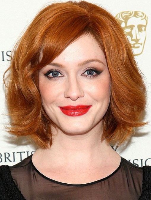 Christina Hendricks Short Red Bob Haircut 