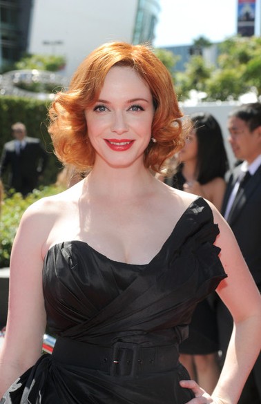 Christina Hendricks shiny Short Curls