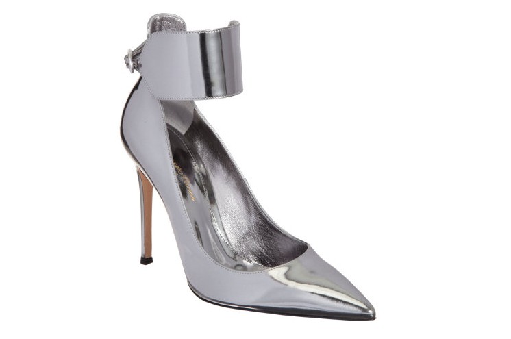 GIANVITO ROSSI Metallic Ankle Cuff Pump