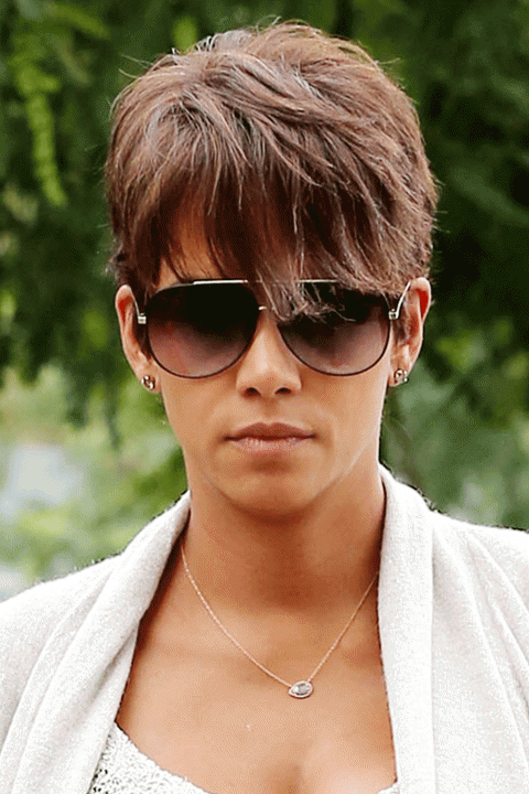 Halle Berry's short hairstyles