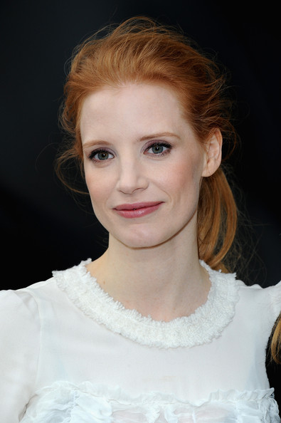 Jessica Chastain Updos Loose Ponytail