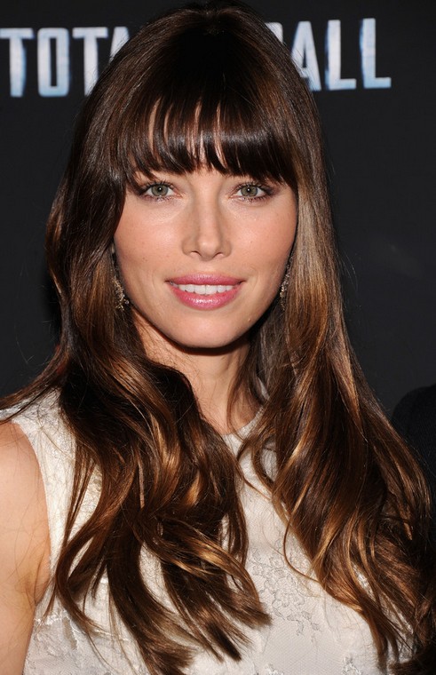 Jessica Biel Long Hairstyle: Wavy Chocolate Haircut