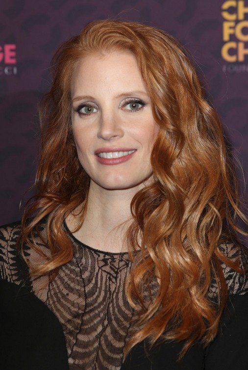 Jessica Chastain Long Hairstyles: 2014 Long Curls for Women
