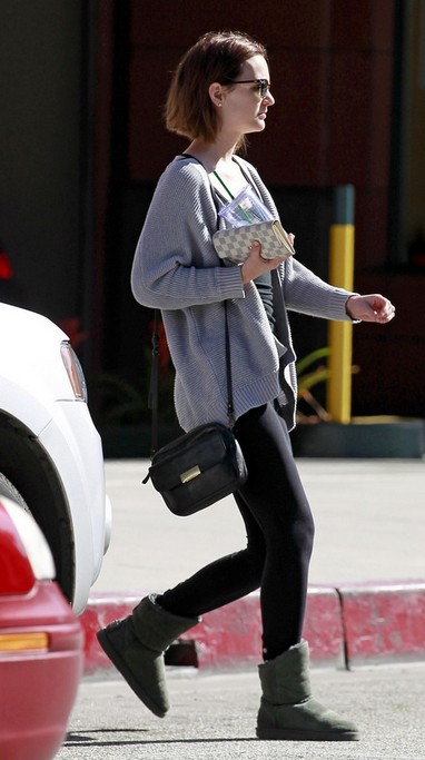 Leighton Meester's Sheepskin Boots