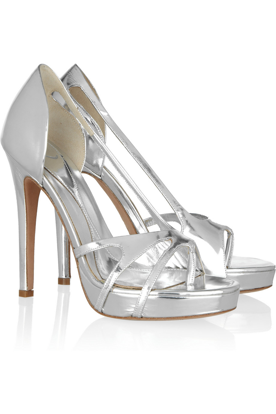 MCQ ALEXANDER MCQUEEN Mirrored leather sandals
