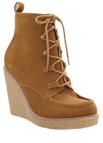Moccasin wedge booties