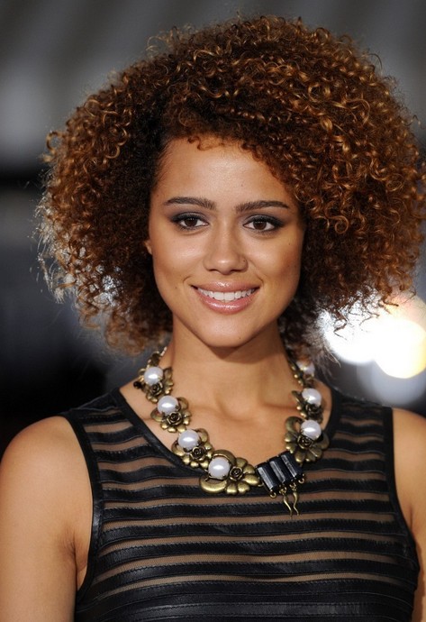 Nathalie Emmanuel Short Haircut - Short Curly Hairstyle for Women